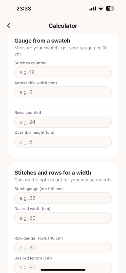 Craft calculator